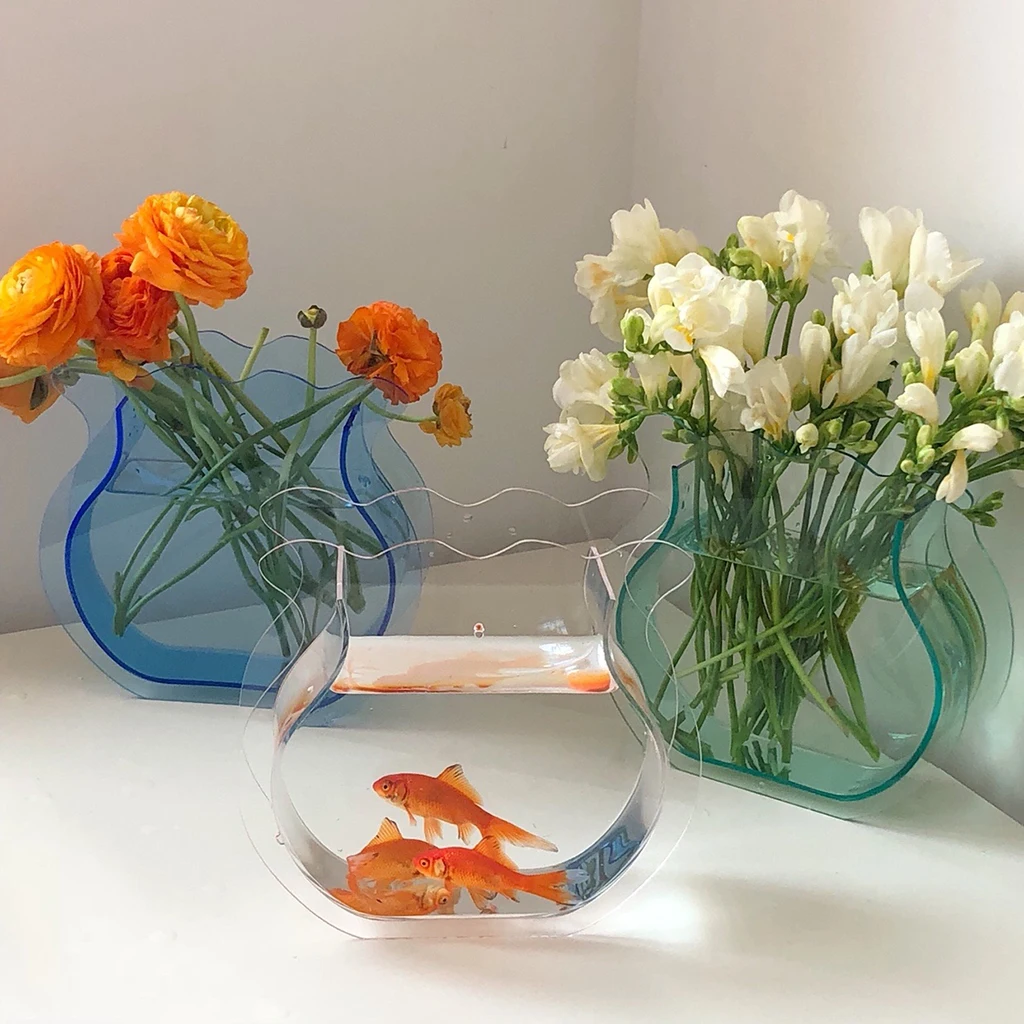 

Modern Acrylic Flower Vase Floral Plants Pot Decor Planter Party Ornament
