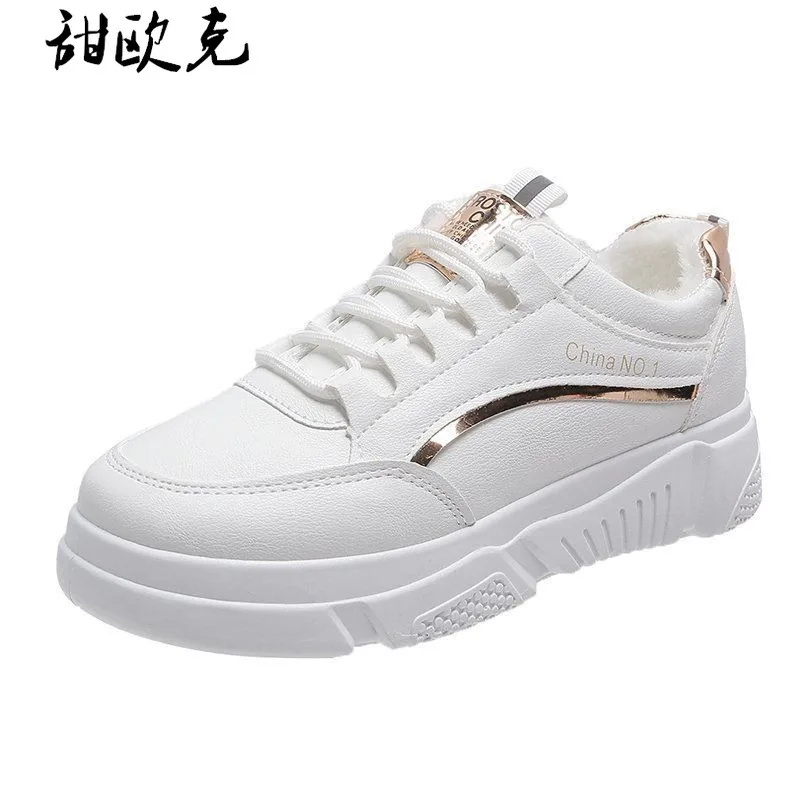 

2021 Fashion Women's Shoes Autumn Lace-up Color Matching Non-slip Wear-resistant Sneakers Women's Comfortable Light Casual Shoes