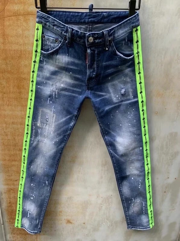 

Мужские джинсы-шпильки DSQUARED2 с дырками, весна-лето 2021