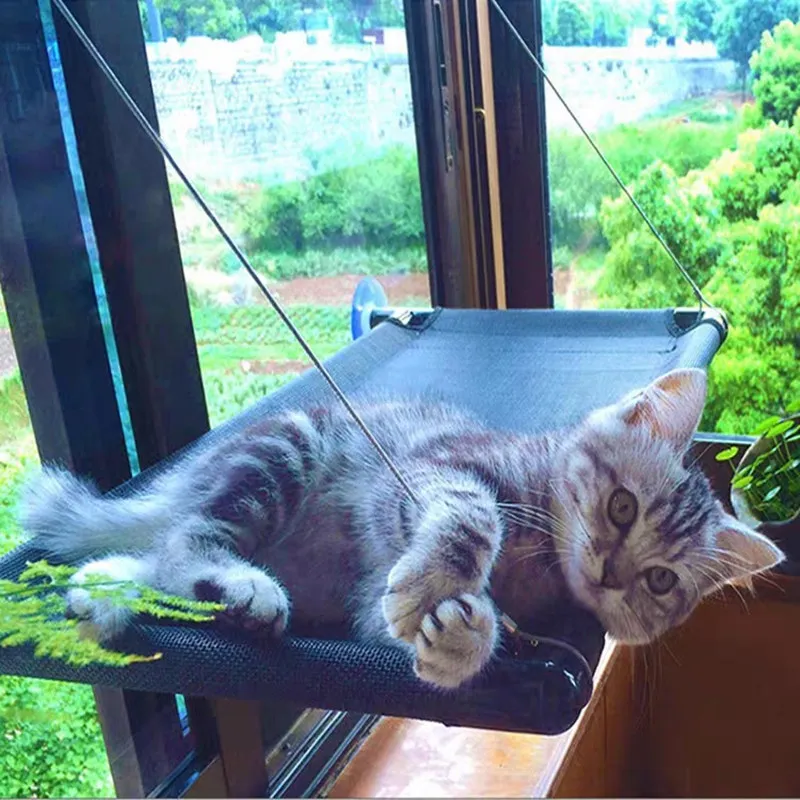 

Cat Hammock Cat Window Hammock Hanging Glass Bed for Cats Hanging Sleeping Basket for Pet Nest Kennels Cats Window Swing Beds