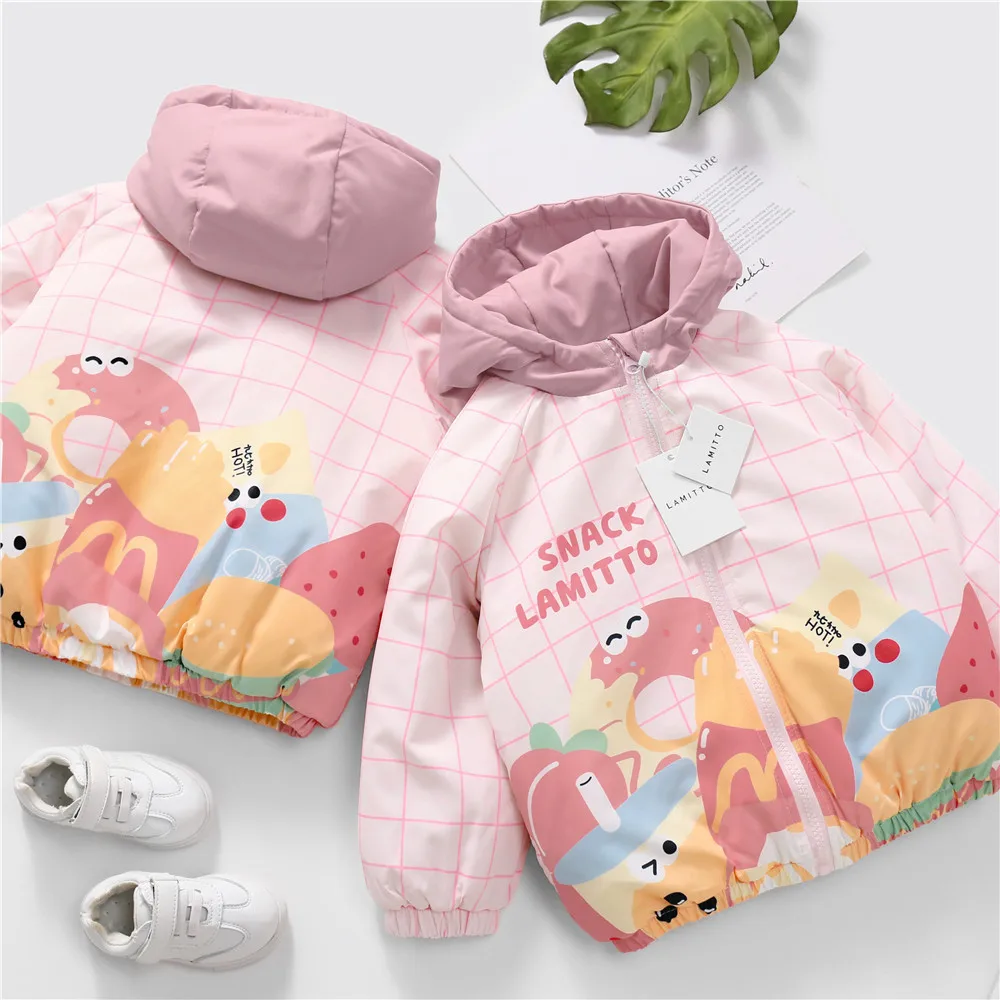 Tonytaobaby зимнее платье новая детская одежда хлопковая теплая ветровка хлопковое