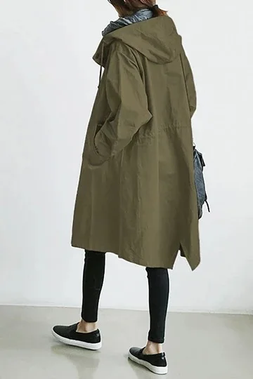 

Spring and Autumn Women Casual Trench Coat Solid Color Jacket Winter Clothes Women Streetwear Coats Women Trench Coat for Women