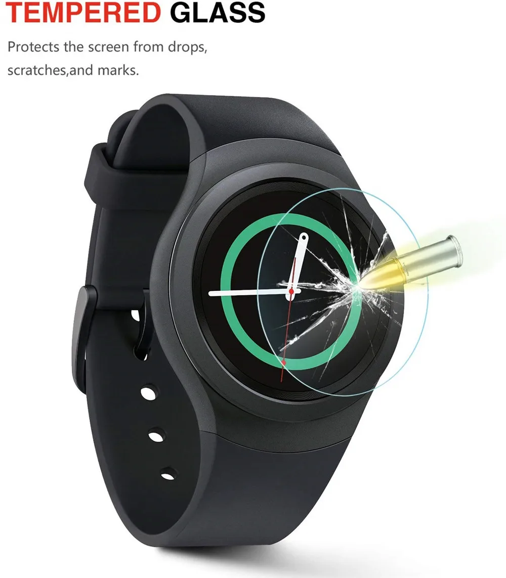Защитное покрытие из закаленного стекла защитная пленка для экрана Samsung Gear S2 SM-R720