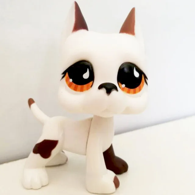Rare Lps Pet Shop Toy Free Shipping Shorthair Cat Brown Great Dane Stand Action figure Collection 41 Style Children's Set Gift