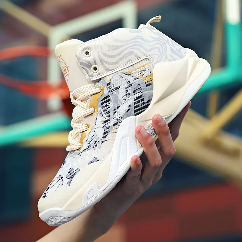 Уличная мода хип-хоп Баскетбольная обувь мужская спортивная смешанные цвета