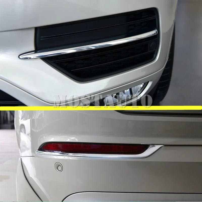 لفولفو XC90 ABS كروم الأمامي والخلفي الضباب غطاء المصباح غطاء الكسوة 2016-2021 4 قطعة اكسسوارات السيارات الداخلية سيارة ديكور السيارة