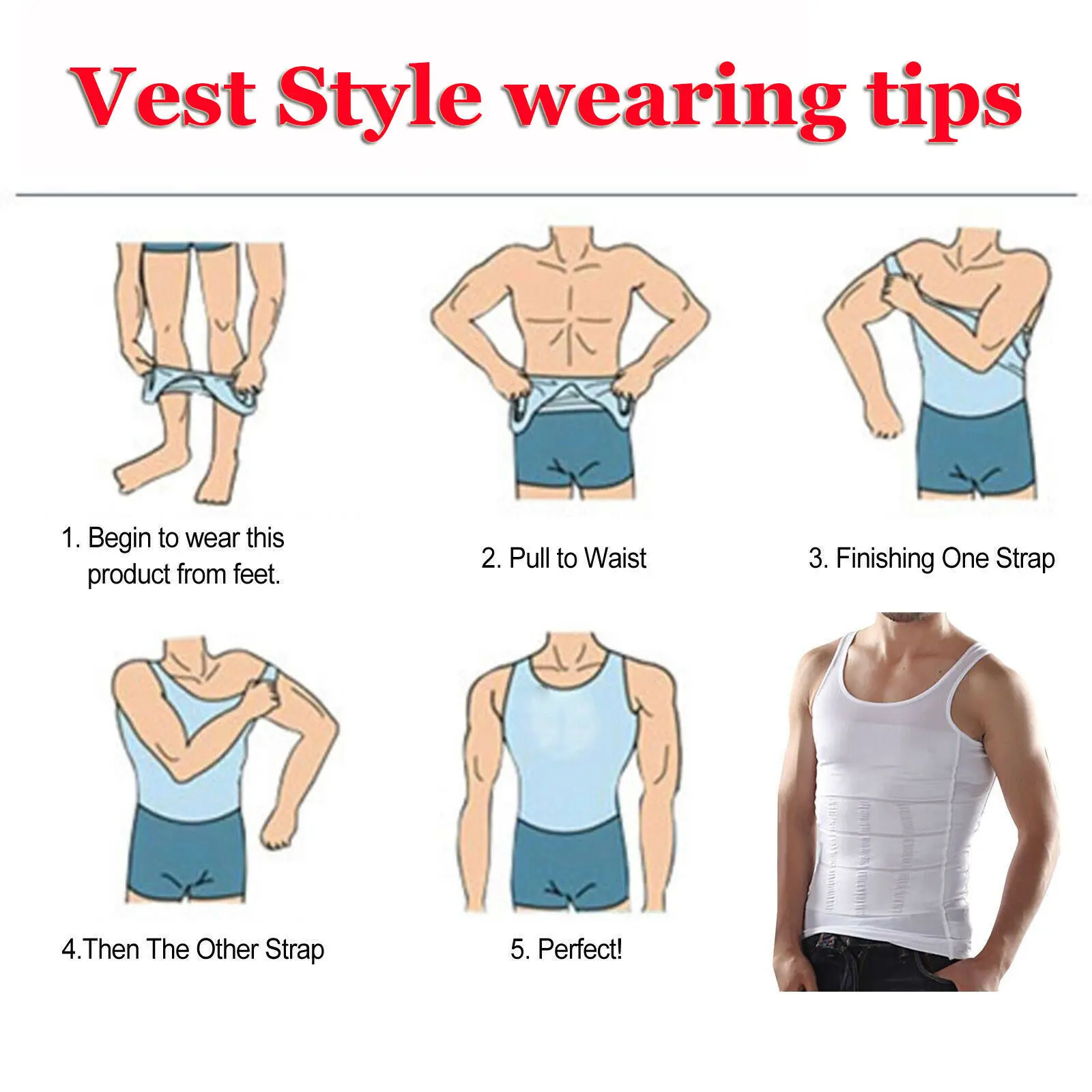 Мужская корректирующая майка без рукавов с твердым животиком для живота