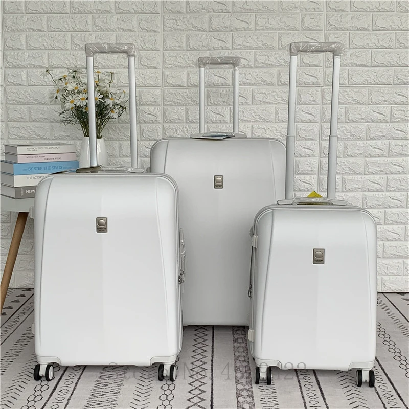 

New fashion travel suitcase on wheels PC high quality luggage set 20'' cabin trolley luggage carry on suitcase 28 inch big bag