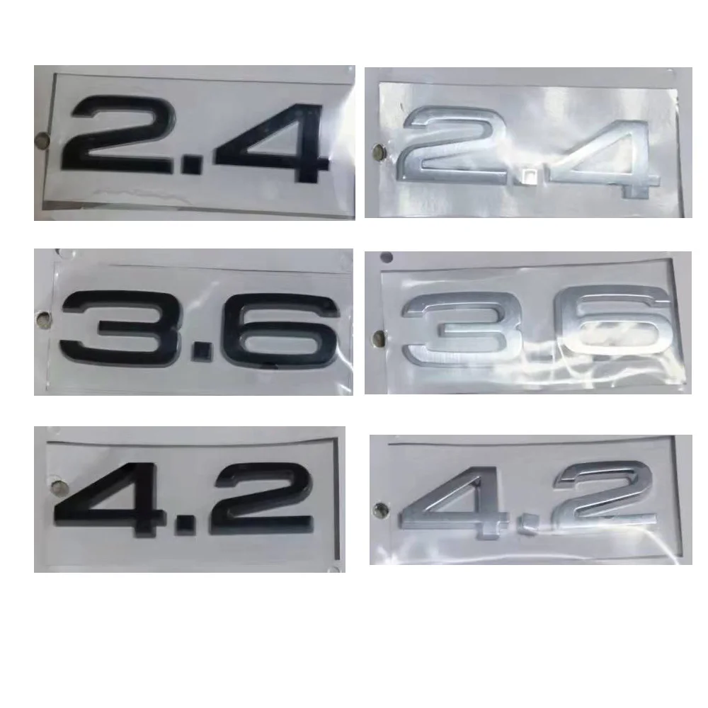 

2.4 3.6 4.2 Letter Emblem Car Rear Sticker Trunk Sticker for Audi A1 A3 A4 A5 A6 A7 A8 Q2 Q3 Q5 Q7 TT RS7 RS5 R8 Car Accessories