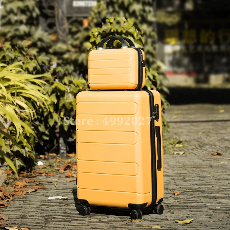 

2PCS luggage set Cosmetic bag 20/24/28 inch girl students trolley case Travel spinner travel suitcases with wheels free shipping