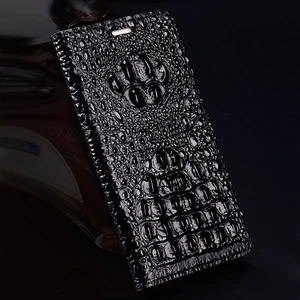 langsidi genuine leather flip phone case for iphone 12 pro max 13 mini 13pro 7plus xr xs max 8 crocodile back texture covers free global shipping