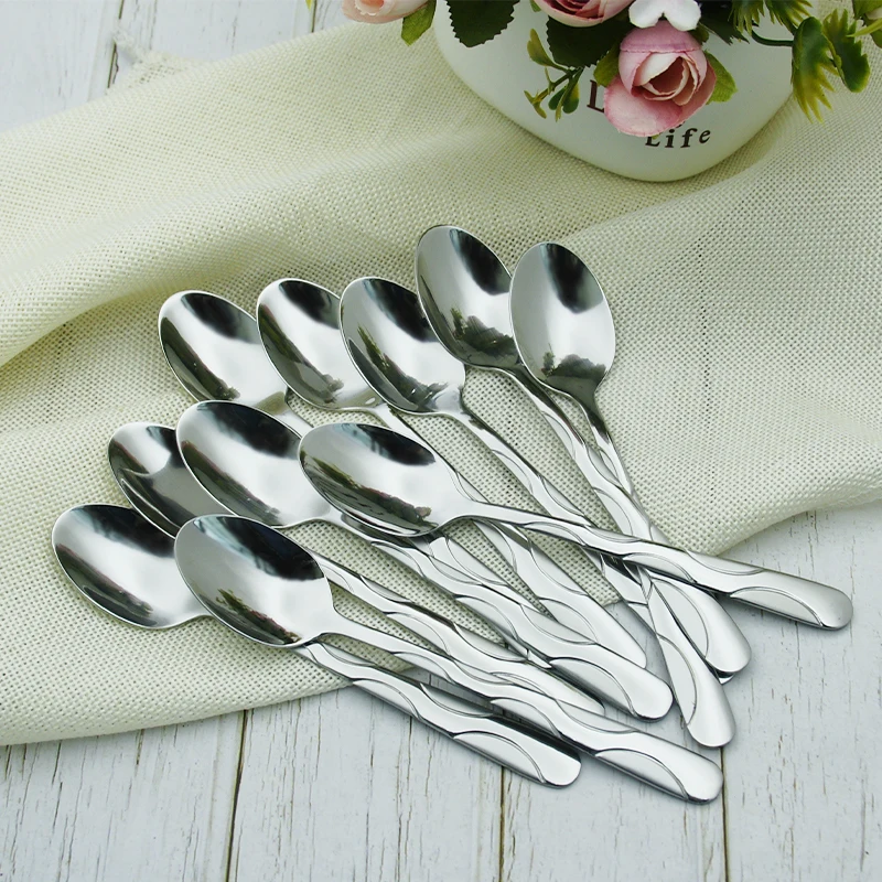 6 дюймов (15 см) Нержавеющая сталь Чай Ложка свадебный столовые приборы мороженое