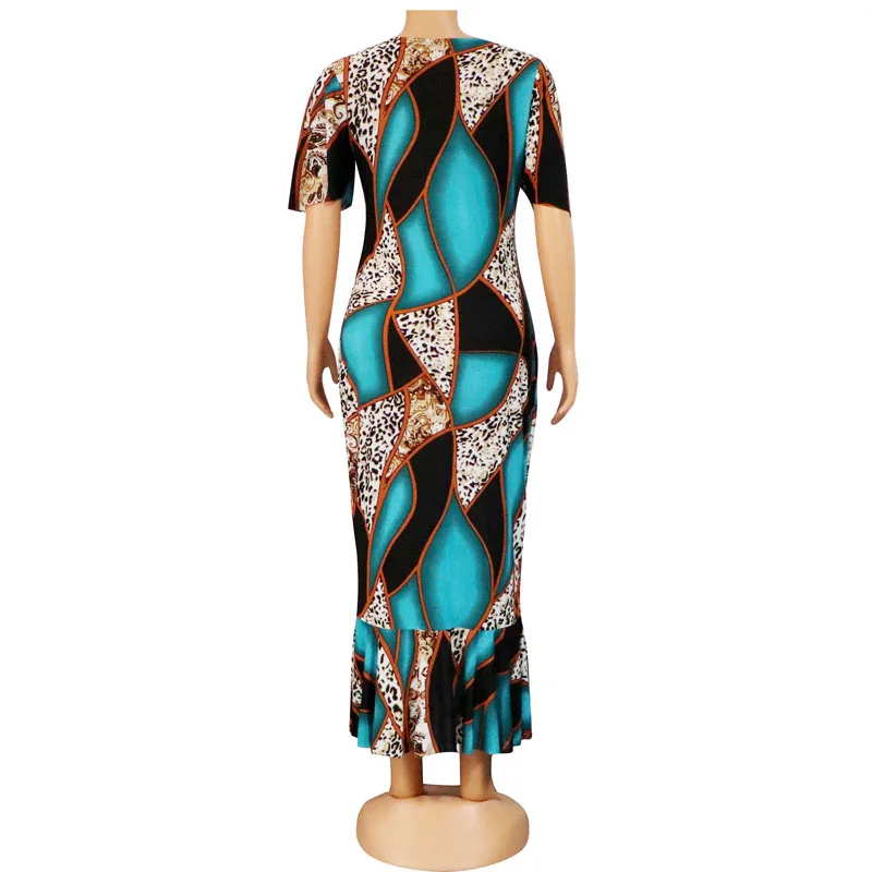 Летние африканские эластичные облегающие Сексуальные вечерние платья русалки с