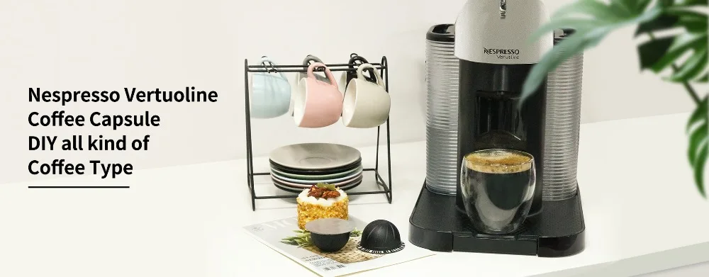 ICafilas, стальной многоразовый(G1) фильтр для кофейных капсул Nespresso Vertuo, эспрессо Vertuoline для VertuoPlusLine