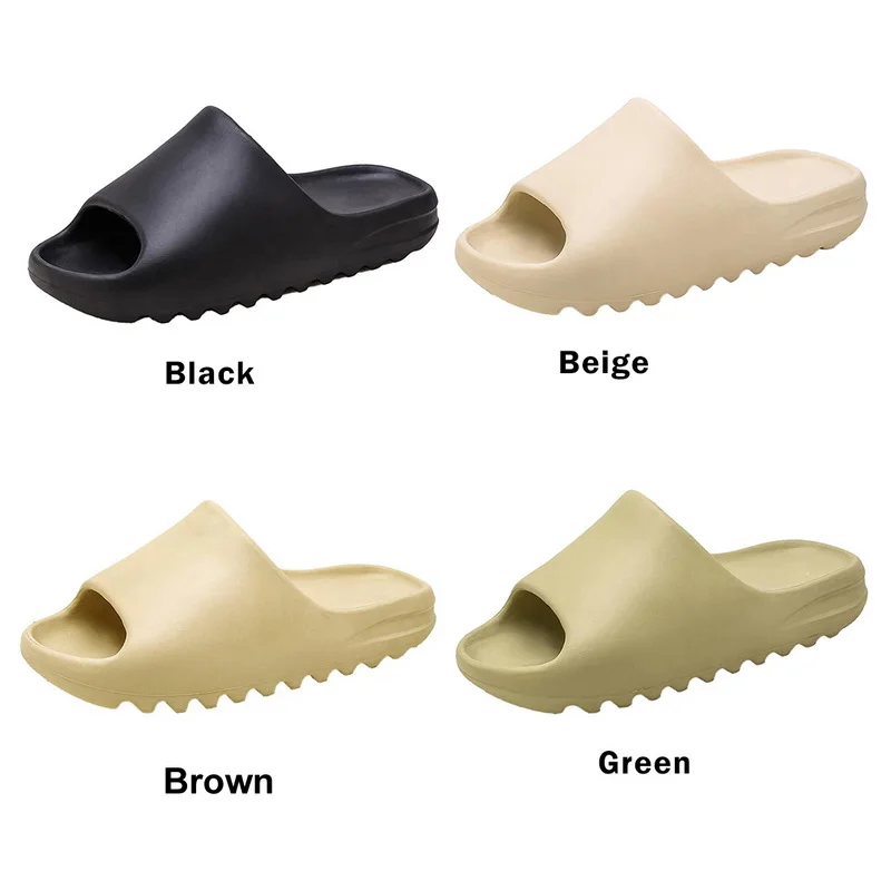 

Indoor Home Couples Bathroom Slippers Men's Non-slip Soft Cool Slides New Summer Women Open Toe Thick Bottom Casual Slippers