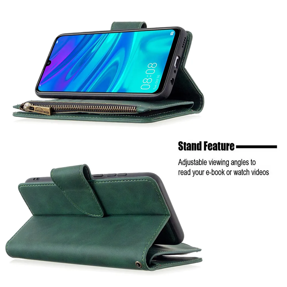 luxury leather case for xiaomi poco x3 m3 cc9 note10 redmi 8a 7a note 9 9s 8 8t 7 pro max zipper wallet cards phone bags cover free global shipping