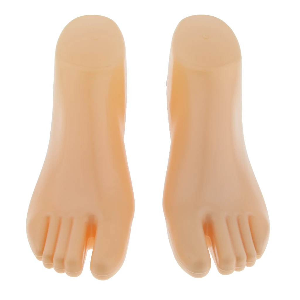 2pcs Men Feet Mannequin Socks Display Foot Stand Model Simulation Left Right