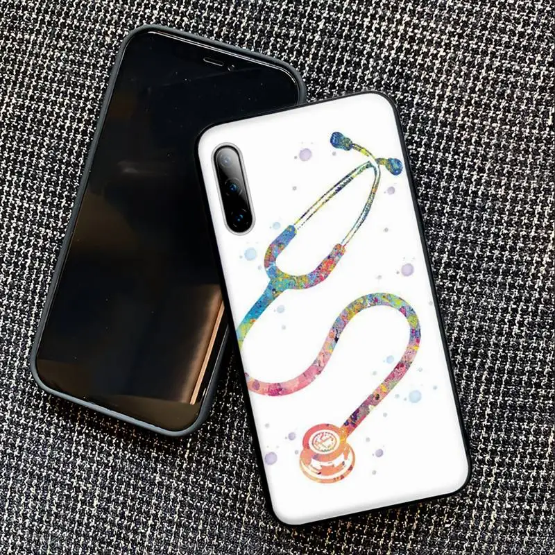 Медсестры "медицина" черный резиновый мобильный телефон чехол для Samsung