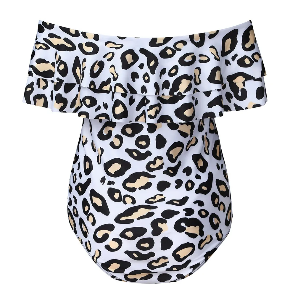 Leopard Swimwear Maternity Tankinis Women Print Bikinis Sexy Swimsuit Ruffles Pregnant Suit Beachwear Biquinis Summer | Спорт и
