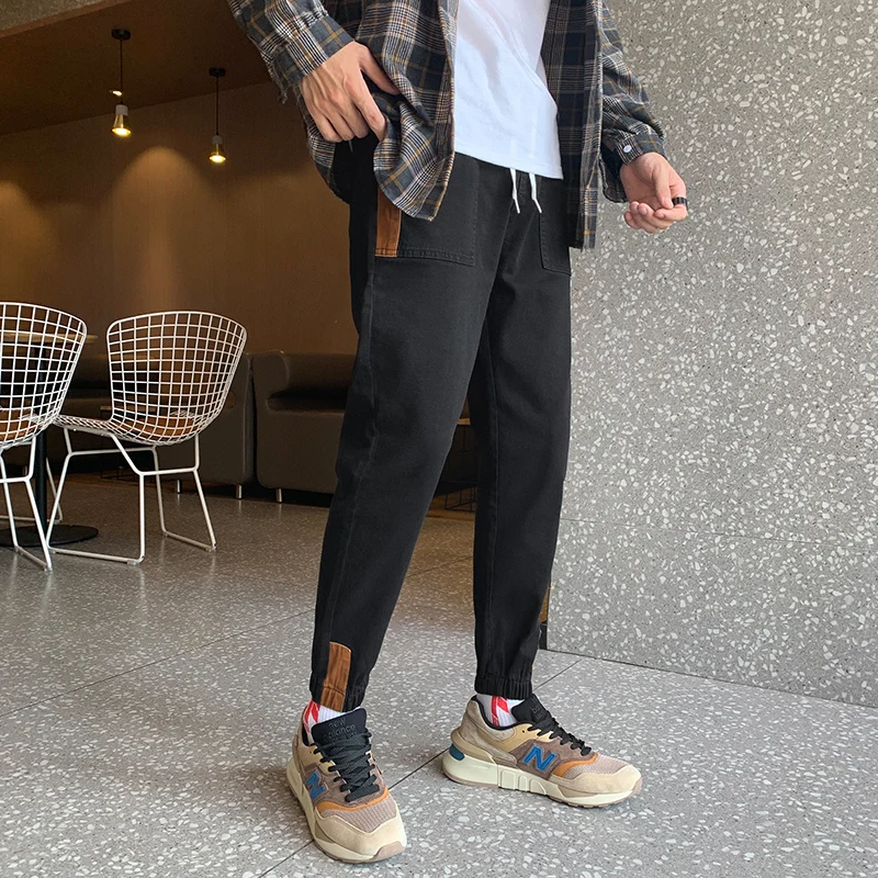 

New Men Jeans Fashion Denim pants Elastic Designer Distressed Jeans Men Straight Homme Cotton High Quality trousers