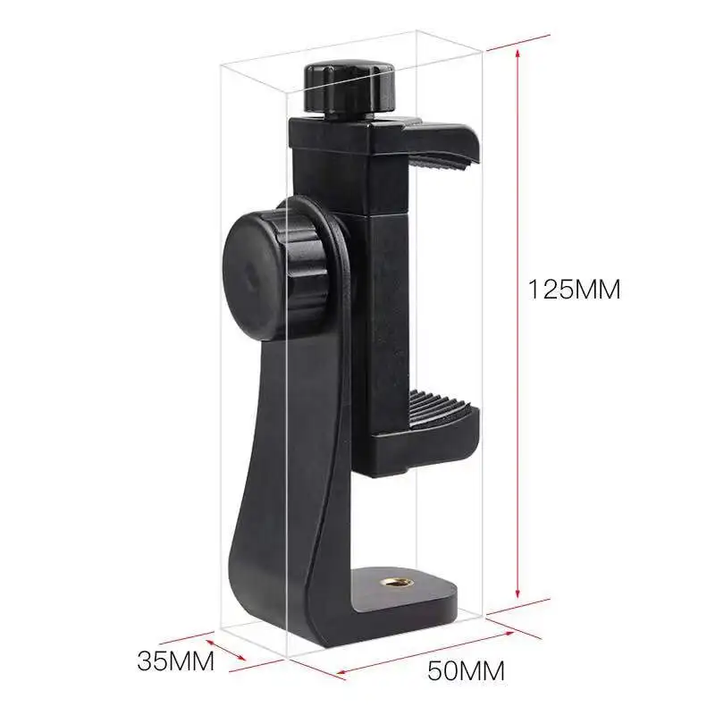 360 Degree Mobile Phone Clip Compatible With All 1/4 Screw Cellphone Holder Professtional Tripod Mount Adapter