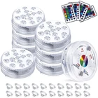 Подводсветильник светильник для бассейна, 16 цветов, 13 светодиодный, с магнитом и присоской, для вазы, аквариума, свадьбы, сада