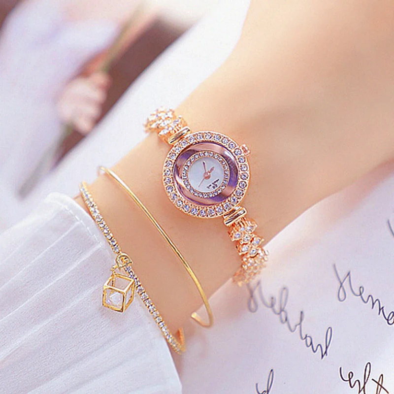 Женские часы из розового золота Простые Модные женские наручные роскошные с