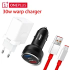 Адаптер питания OnePlus 8t Nord Warp Charge 30, оригинальное автомобильное зарядное устройство One Plus 7t 7 Pro 6t EU US Dash Charge 30 Вт, кабель Type C 6A