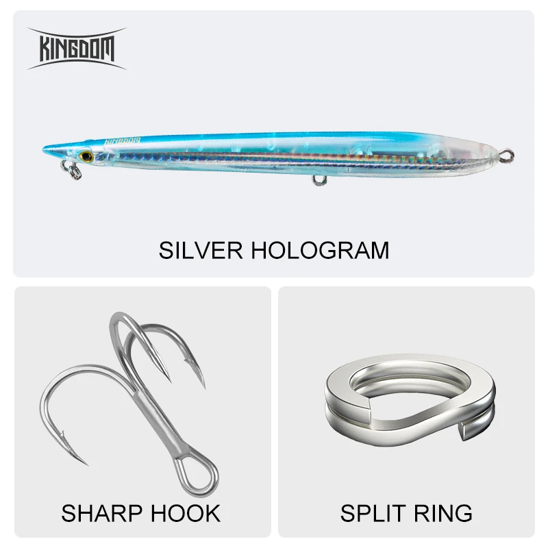 Королевство рыболовные приманки плавающий Тонущий Карандаш 155 мм 180 с прочными