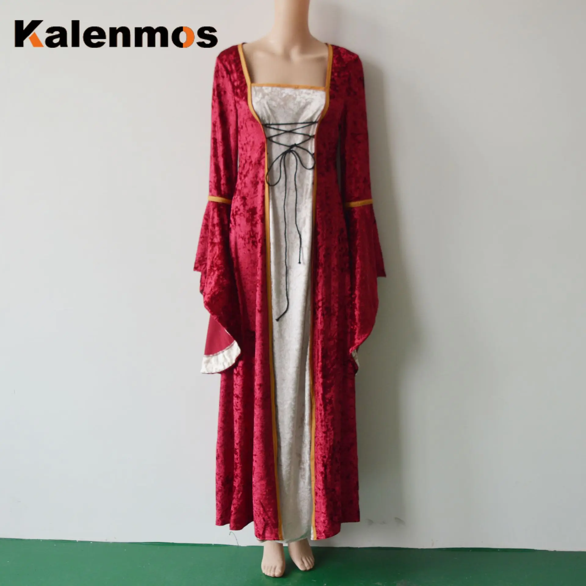 Ретро модное платье макси Хэллоуин косплей костюм маскарадный Готический