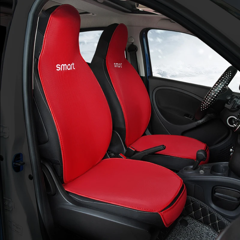 Kaufen Für Smart Fortwo Forfour 451 453 Auto Sitz Abdeckung Vorne Hinten Eis Seide Kissen Atmungsaktive Protector Mat Pad Auto Zubehör