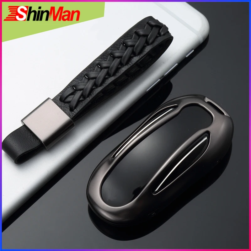 Блестящий высококачественный чехол для ключа автомобиля из алюминиевого сплава