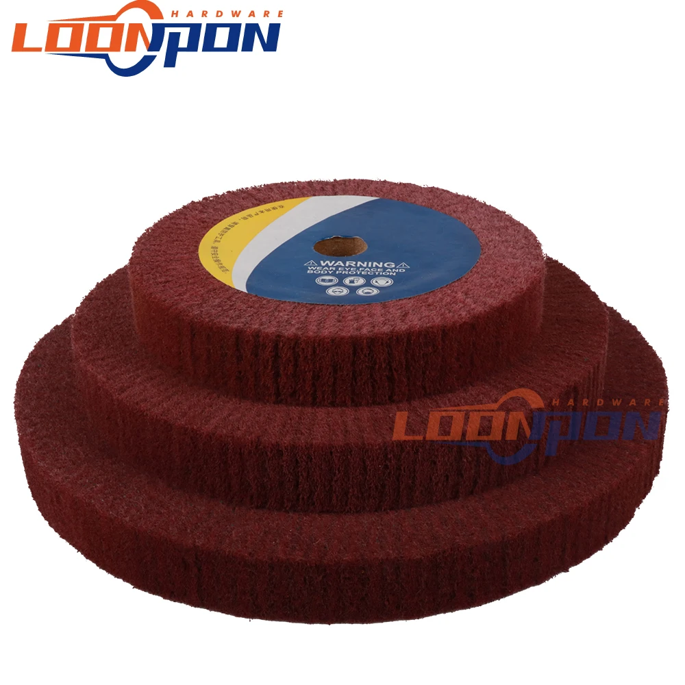 1 шт. Нетканая мочалка 4/5/6/8/10/12 дюймов шлифовальный круг отверстие 20 мм толщина 25/50