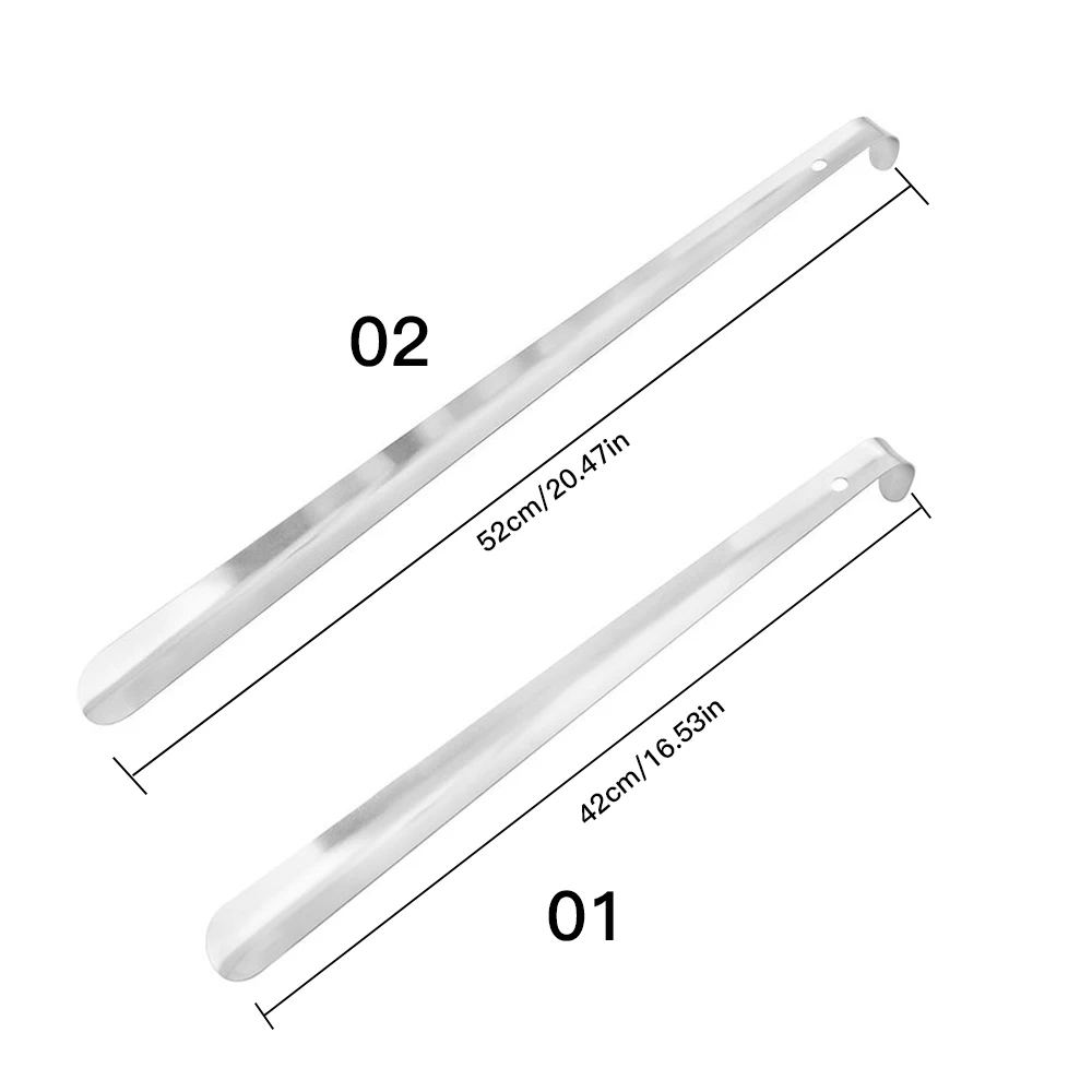 

Extra Long Handle Shoe Horn Stainless 42-52cm Long Handle Shoes Lifter Pull Shoehorn Slip Handle Portable Shoes Remover Durable