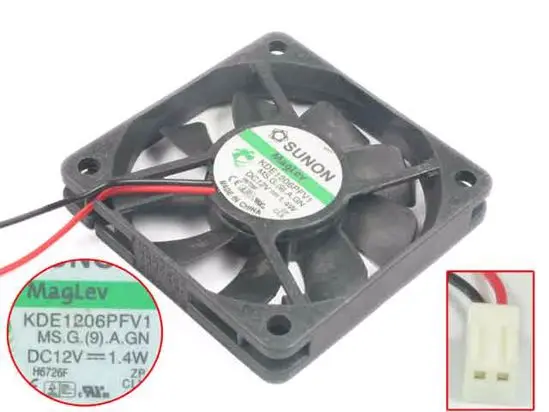 Вентилятор охлаждения сервера SUNON KDE1206PFV1 MS.G.(9).A.GN DC 12 В 1,4 Вт 60x60x10 мм