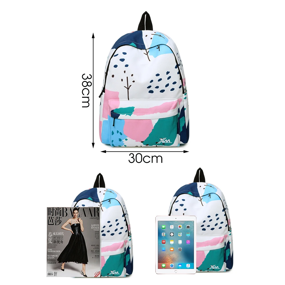 TTOU рюкзак с принтом высокое качество женский холщовый школьные сумки для девочек