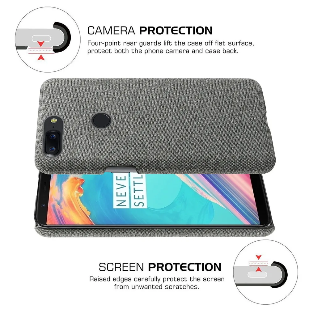 cloth cases for oneplus 5t case case slim retro cloth hard phone cover for one plus a5010 5 t capa 1 5t 15 funda coque free global shipping