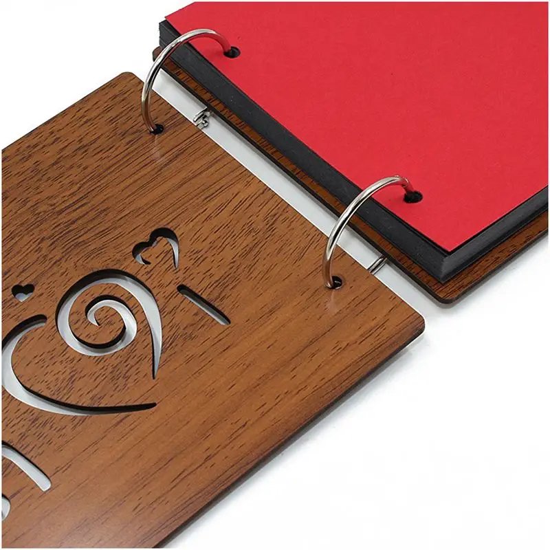 DIY Фотоальбом с деревянной обложкой юбилей альбом для скрапбукинга 8X6 дюймов