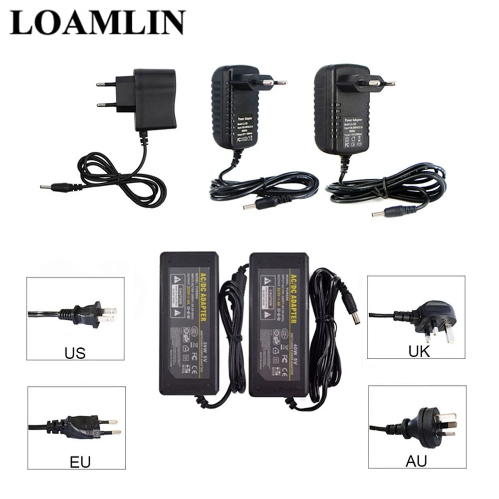 Источник питания для светодиодных лент трансформатор 5 В постоянного тока 2 а/3 а/5