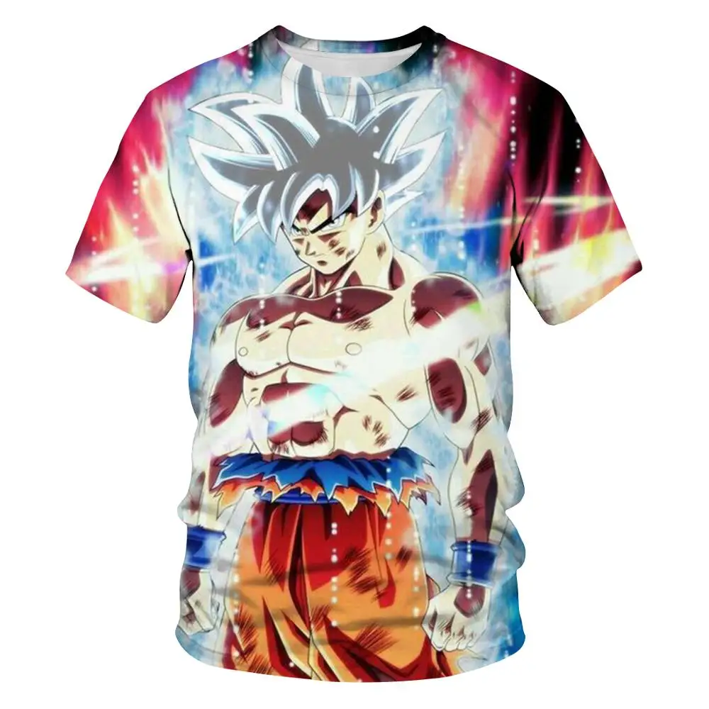 Новинка 2020 Повседневная футболка Wukong с объемным принтом dragon ball Спортивная
