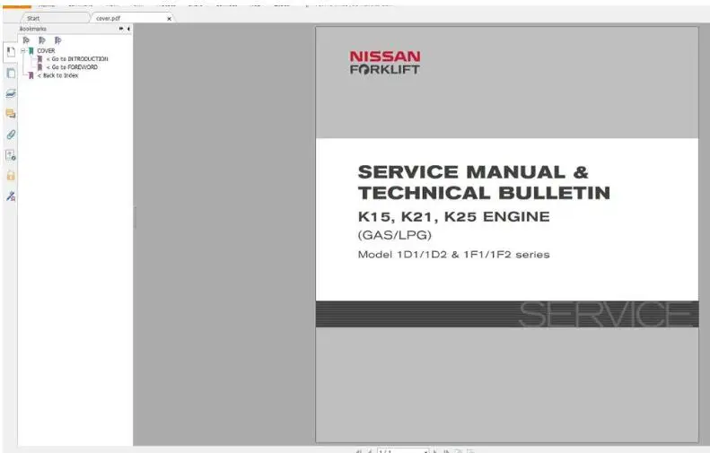 Запчасти для NISSAN UNICARRIERS Forklift каталог и руководство по обслуживанию (PDF) 2017 - купить