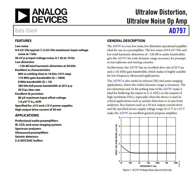 Новинка 100% AD797A AD797 сверхлегкое искажение сверхшумный Op Amp США ADI оригинал Тайвань