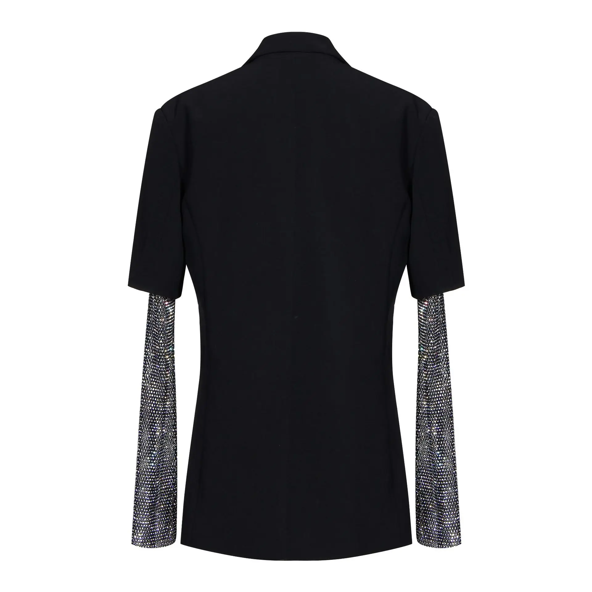 

Future Time Autumn New Fashion Grenadine Patchwork Blazer Women Tunic Turn-Down Collar Long Sleeve Jacket Suit Women Office Lady