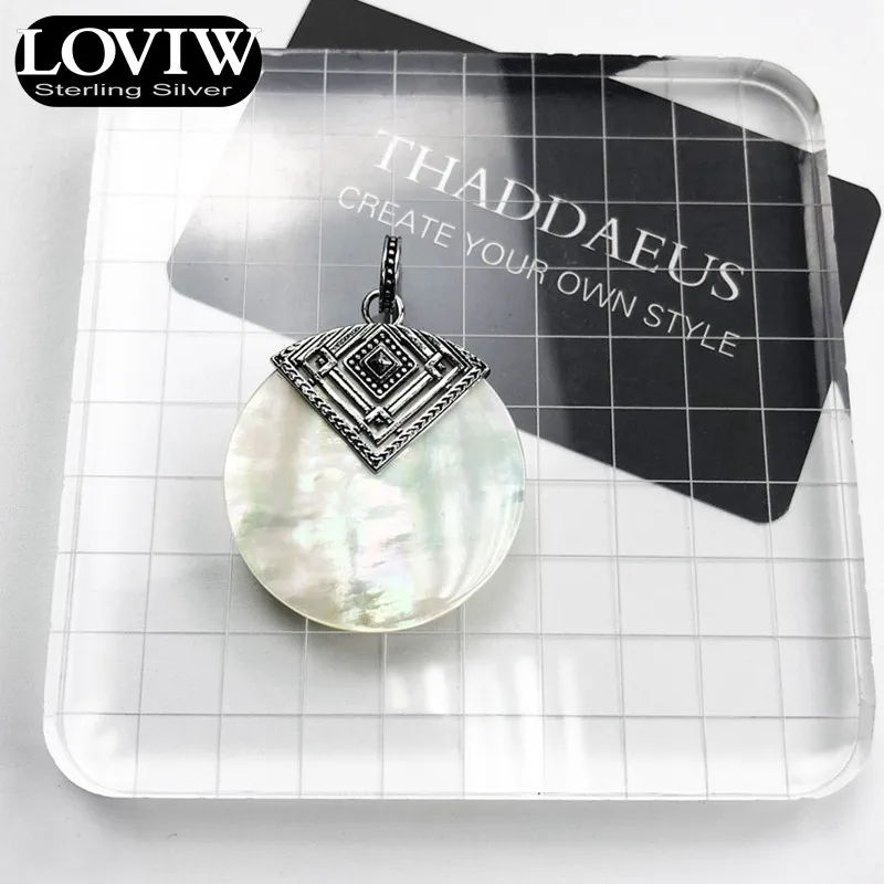 Подвеска с Африканским диском и перламутром новые зимние ювелирные изделия из