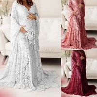 new pregnant women photography clothing exquisite lace strapless tube top dress dress mop the floor long skirt maternity dress