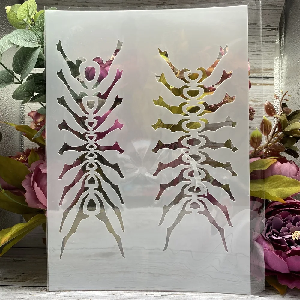 

A4 29cm Centipede Bone DIY Layering Stencils Wall Painting Scrapbook Coloring Embossing Album Decorative Template