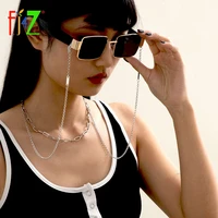 f j4z 2021 trend glasses chains for women hot punk curb chain double useage necklace eyewear lanyard holder straps