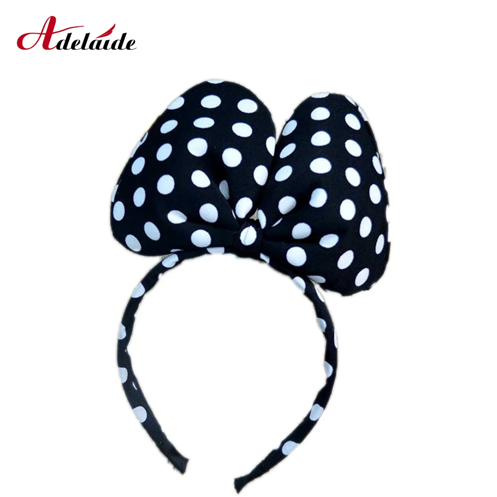 1 шт. Милая повязка на голову с бантом Минни красная волнистая ушками мыши для