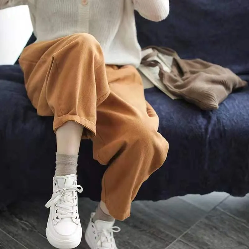 

New Arrival Spring/autumn Arts Style Women Loose Casual Elastic Waist Ankle-length Pants All-matched Cotton Harem Pants