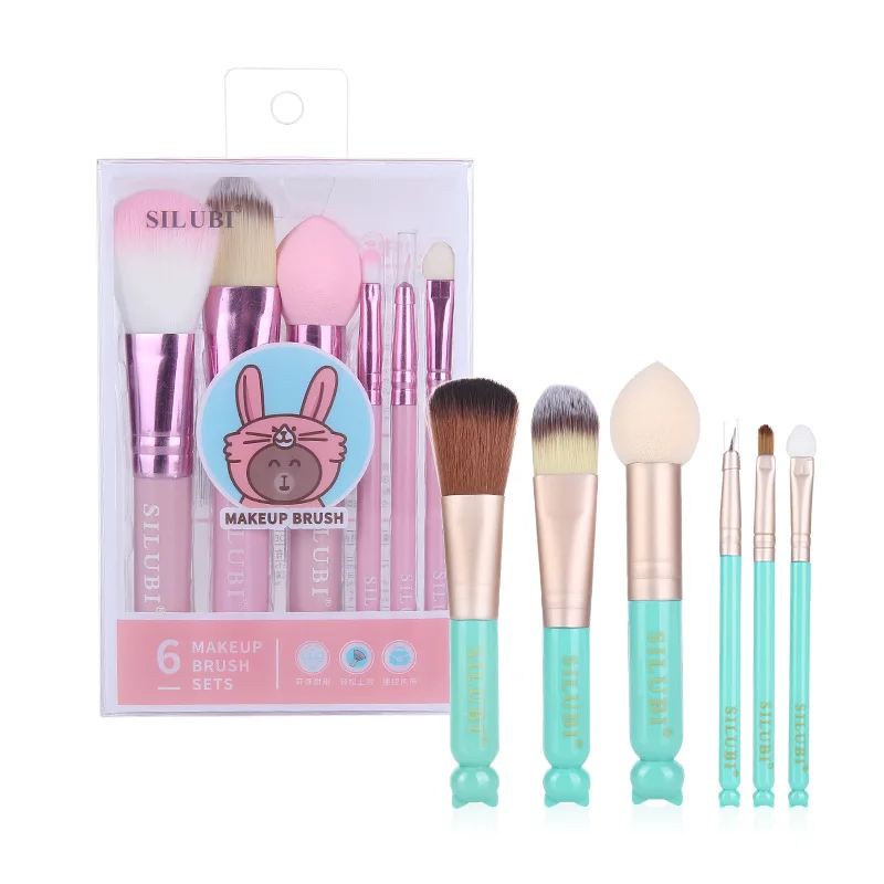 

Portable 6-Piece Makeup Brush Set Blush Lip Eyeshadow Brush Beginners S320